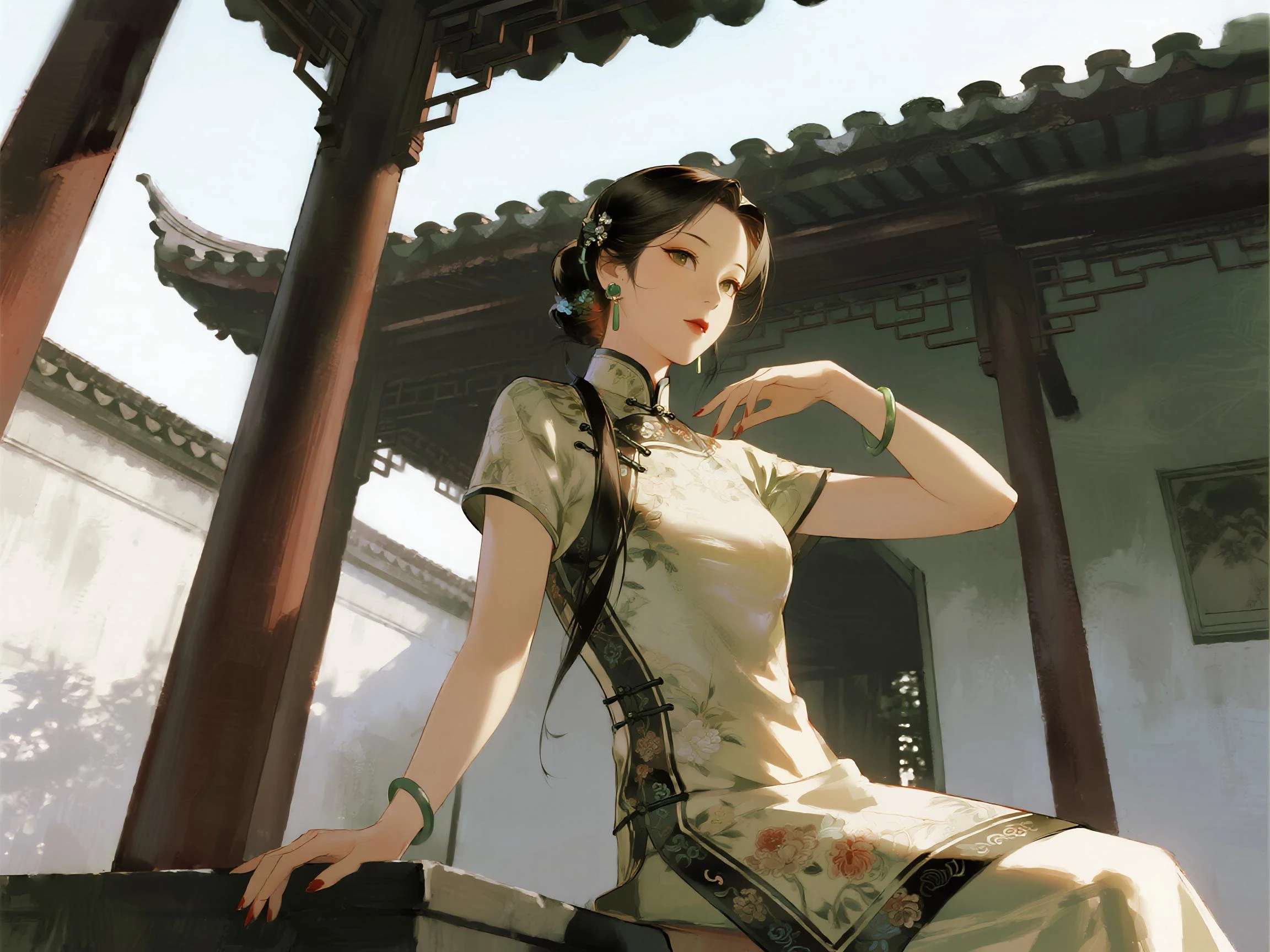 AI绘画之旗袍美女提示词，解锁雅致美学