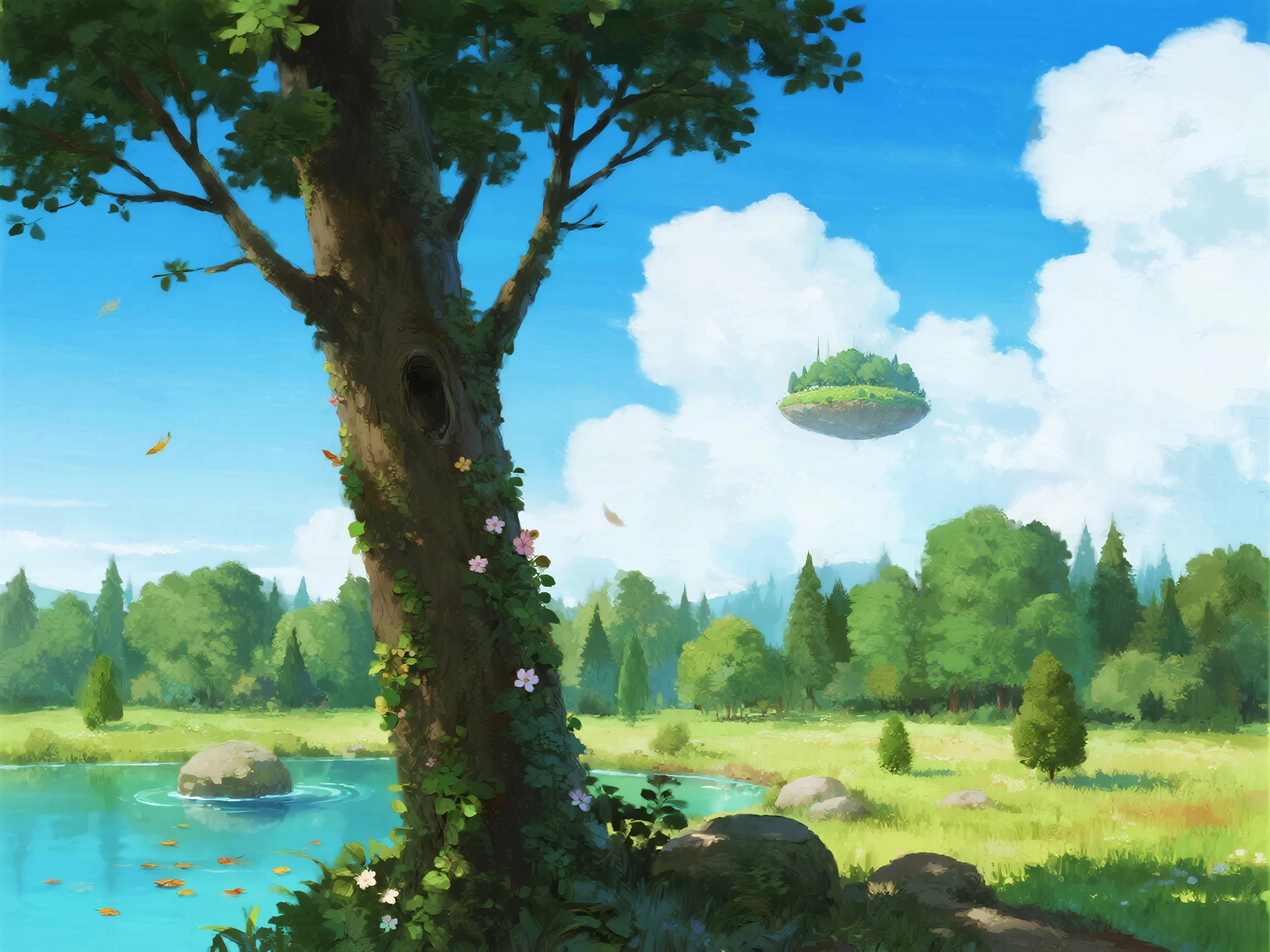 用 AI 生成宫崎骏画风，关键词模板一键套用