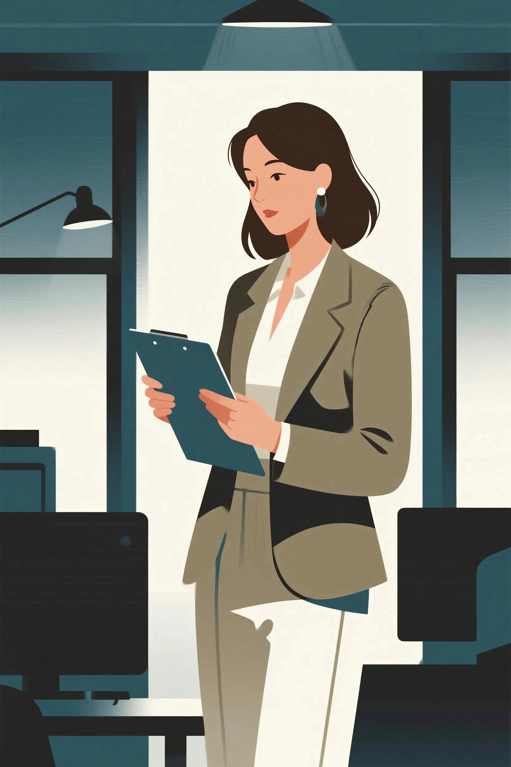 扁平化风格人像