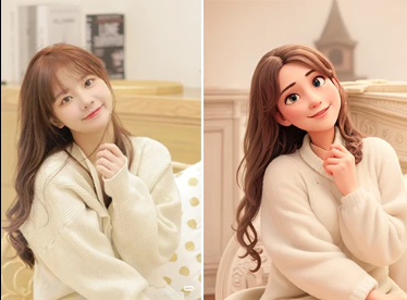 照片转化为迪士尼漫画脸特效