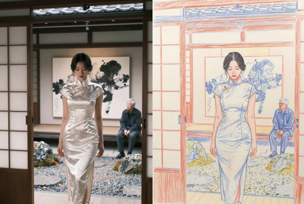 照片一键转手绘彩铅在线软件